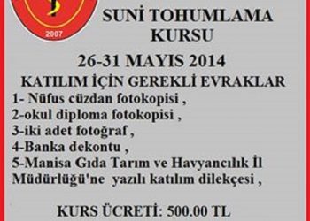 MANİSA VETERİNER HEKİMLERİ ODASI SUNİ TOHUMLAMA KURSU