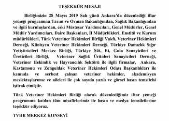 TEŞEKKÜR MESAJI