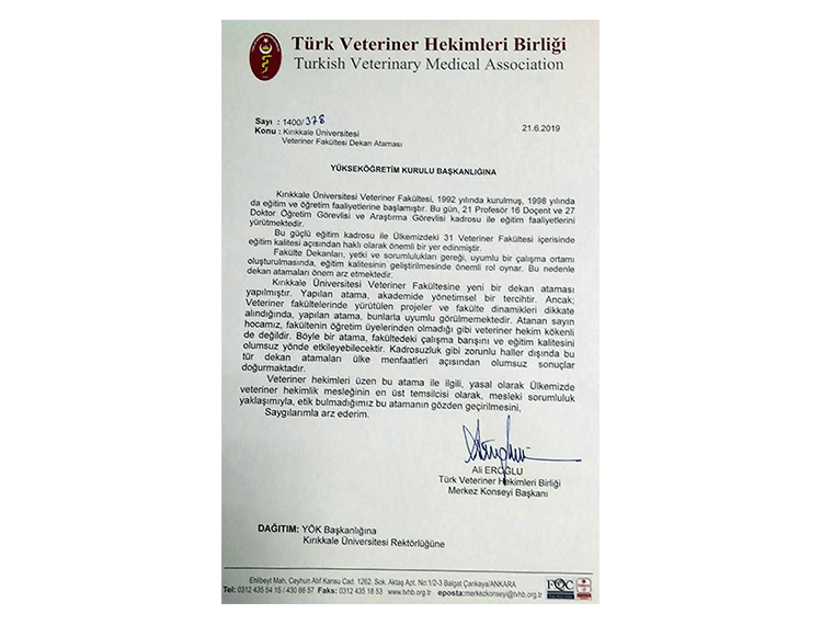 Değerli Meslektaşlarımız – 21.06.2019