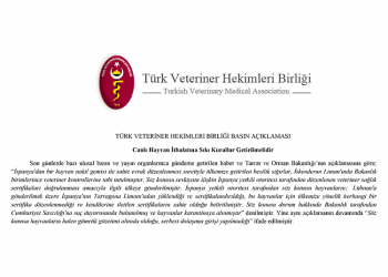 “Canlı Hayvan İthalatına Sıkı Kurallar Getirilmelidir”
