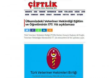 Ülkemizdeki Veteriner Hekimliği Eğitim ve Öğretiminin 177. Yılı açıklaması