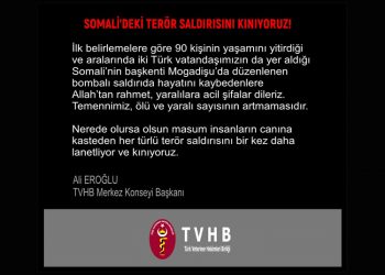 Somali’deki Terör Saldırısını Kınıyoruz