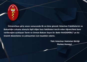 Tarım ve Orman Bakanı Sayın Dr. Bekir PAKDEMİRLİ’ ye teşekkür ederiz