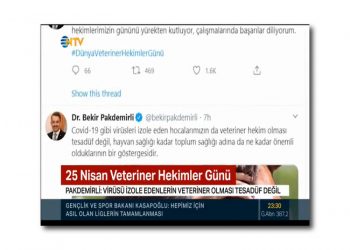 Sn. Bakan Dr. Bekir Pakdemir’linin DVHG Kutlaması 25.04.2020