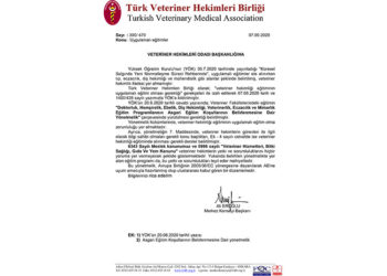 Veteriner Fakültelerinde Asgari Eğitim Koşullarının Belirlenmesine Dair Yönetmelik