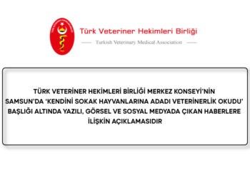 TVHB Merkez Konseyi’nin Samsun’da ‘Kendini Sokak Hayvanlarına Adadı Veterinerlik Okudu’ Başlığı Altında Yazılı, Görsel ve Sosyal Medyada Çıkan Haberlere İlişkin Açıklamasıdır