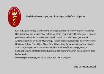 Meslektaşlarımıza geçmiş olsun diyor, acil şifalar diliyoruz.