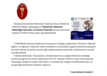 Uludağ Üniversitesi Veteriner Fakültesi Genç Veteriner Hekimler Birliği Topluluğu…