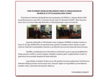 TVHB’den Tarım ve Orman Bakanlığı Rehberlik ve Teftiş Başkanlığına Ziyaret