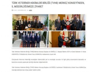 “TÜRK VETERİNER HEKİMLERİ BİRLİĞİ (TVHB) MERKEZ KONSEYİ’NDEN, İL MÜDÜRLÜĞÜMÜZE ZİYARET”