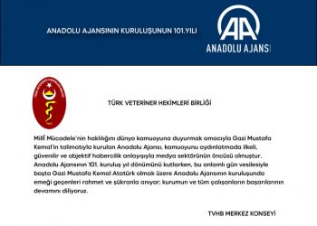 ANADOLU AJANSININ KURULUŞUNUN 101.YILI