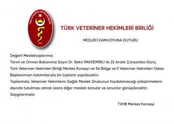 Mesleki Kamuoyuna Duyuru – 20.12.2021
