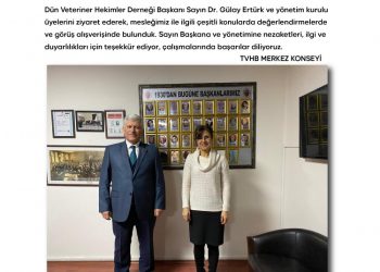 Veteriner Hekimler Derneği Başkanı Sayın Dr. Gülay Ertürk ve Yönetim Kurulu Üyelerini ziyaret ettik.
