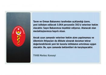 Tarım ve Orman Bakanımız tarafından açıklandığı üzere…