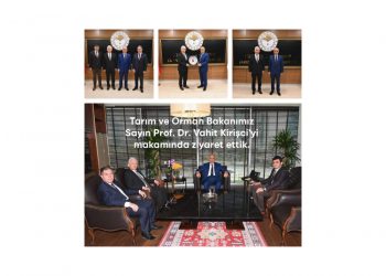Tarım ve Orman Bakanımız  Sayın Prof. Dr. Vahit Kirişci’yi  makamında ziyaret ettik.
