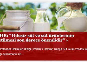 TVHB: “Hilesiz süt ve süt ürünlerinin üretilmesi son derece önemlidir”