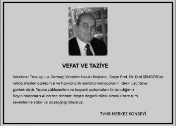 Sayın Prof. Dr. Erol ŞENGÖR’ün vefatı