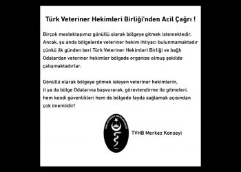 Türk Veteriner Hekimleri Birliği’nden Acil Çağrı