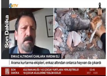 Enkaz altındaki canlara yardım eli