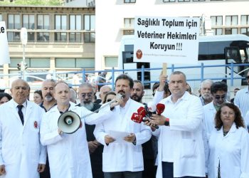 Türk Veteriner Hekimleri Birliği Merkez Konseyi  ve 56 Veteriner Hekim Odasının Şiddete Karşı Basın Açıklaması