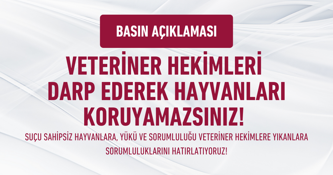 Veteriner Hekimleri Darp Ederek Hayvanları Koruyamazsınız! – Basın Açıklaması