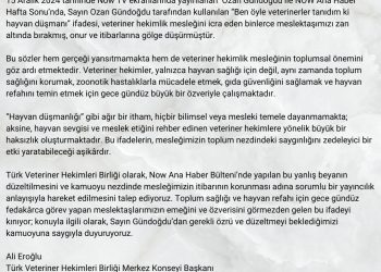 Kınama- Now Tv’de Veteriner Hekimlere Karşı Kullanılan İfadeler Üzerine Kınama Mesajımız