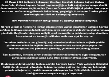 Kurban Denetiminde Görevli Meslektaşlarımıza Yapılan Saldırıyı Şiddetle Kınıyoruz!