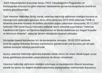 Veteriner Fakülteleri Kontenjanlarında Azalma ve Baraj Uygulaması Hakkında Duyuru