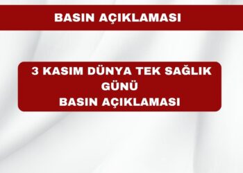 3 Kasım Dünya Tek Sağlık Günü Açıklamamız