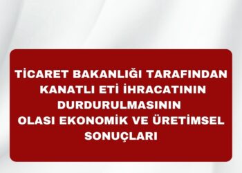 Ticaret Bakanlığı Tarafından Kanatlı Eti İhracatının Durdurulmasının Olası Ekonomik ve Üretimsel Sonuçları