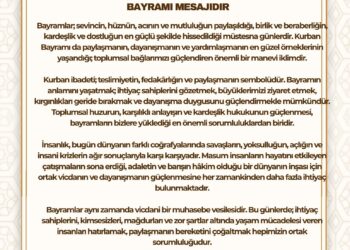 Türk Veteriner Hekimleri Birliği Merkez Konseyi Başkanı Ali EROĞLU’nun Kurban Bayramı Mesajıdır
