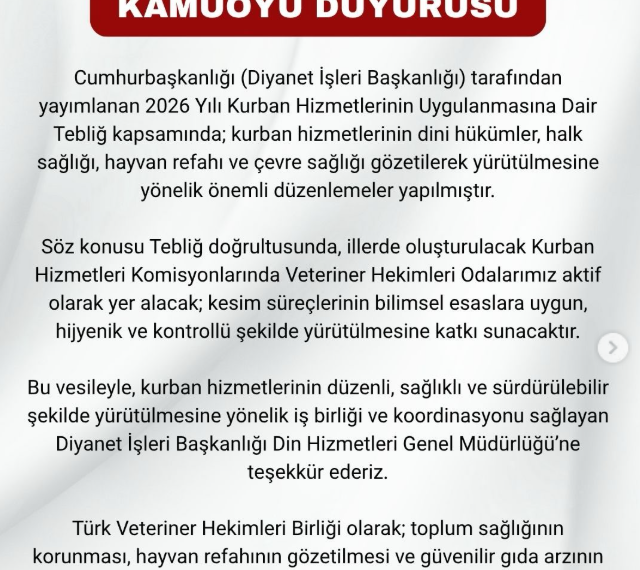 Kamuoyu Duyurusu